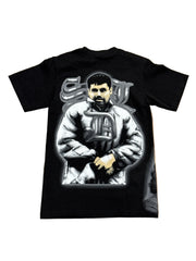 SKYS DA LIMIT GREY CHAPO AIR BRUSH BLACK T-SHIRT