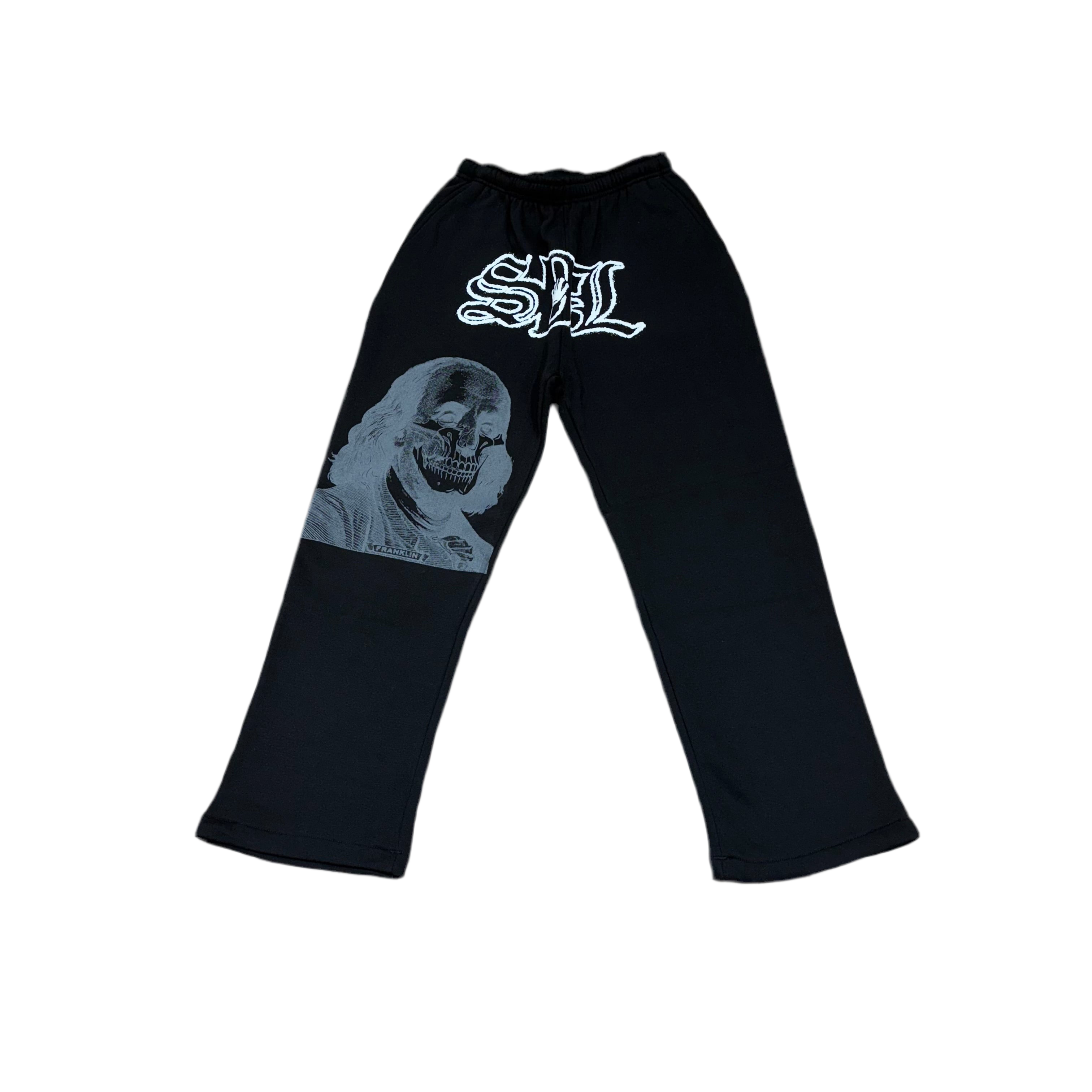 SKY DA LIMIT SKELETON BLACK SWEATPANTS