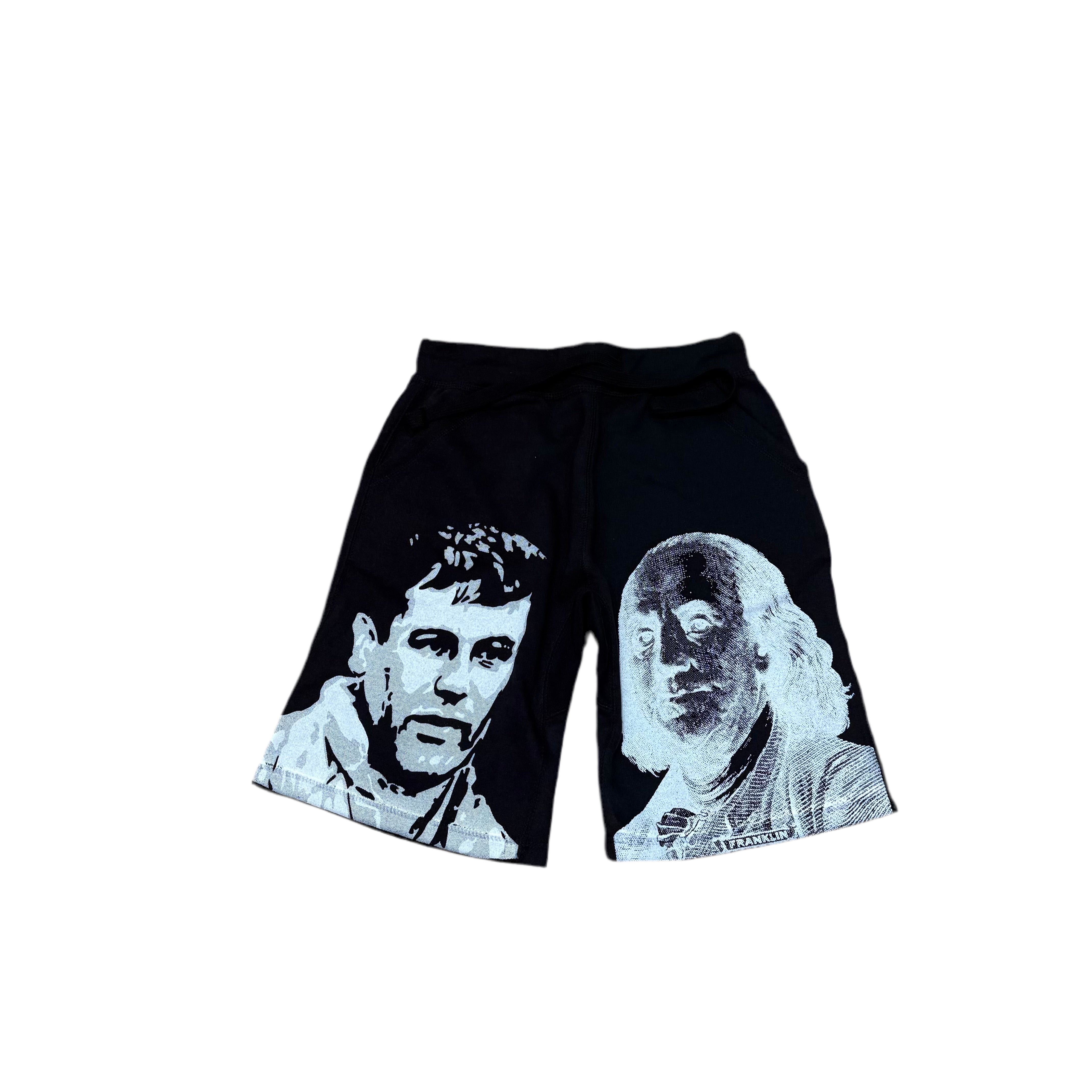 SKY DA LIMIT CHAPO x BENJI SHORTS BLACK/WHITE