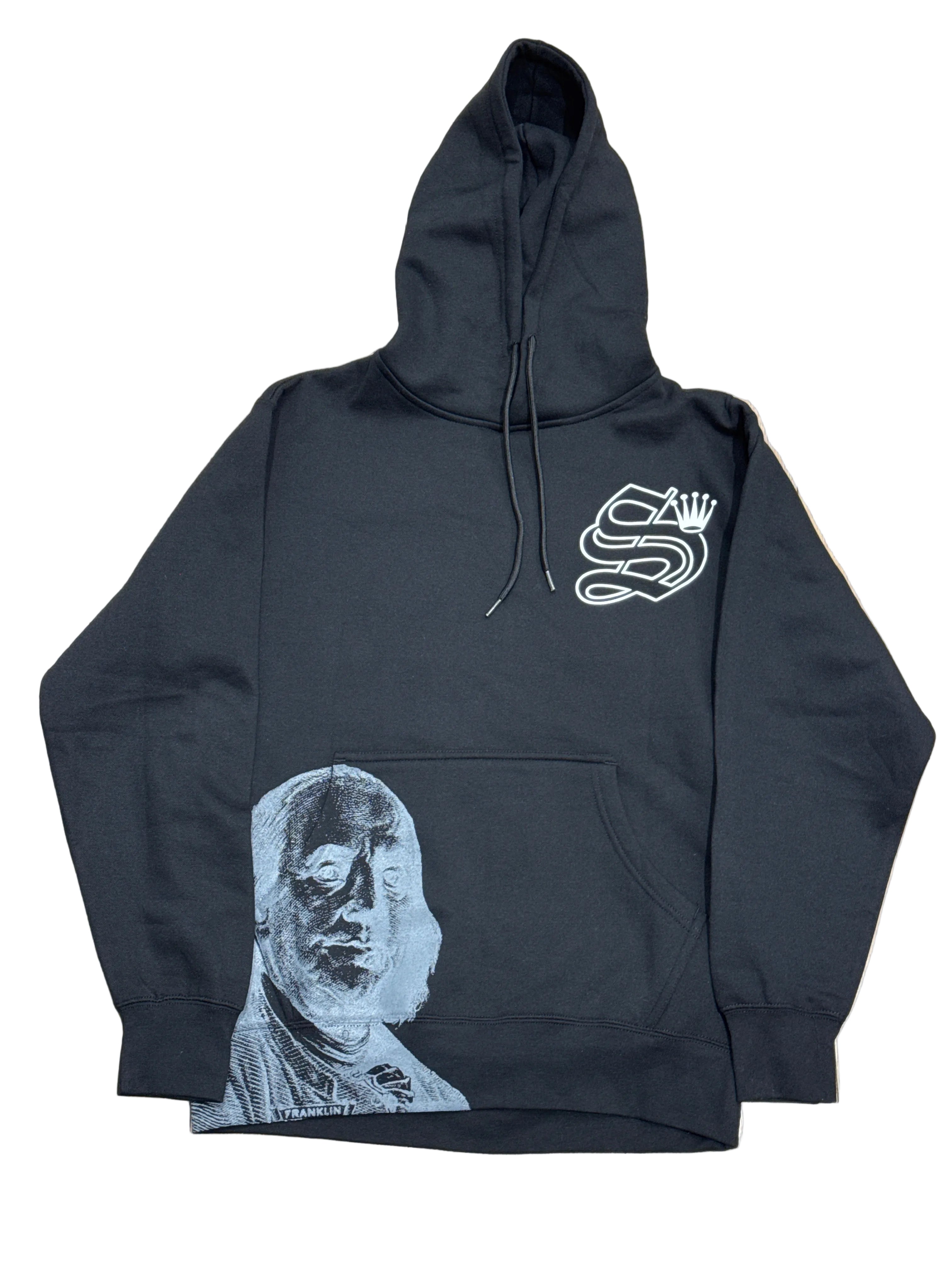 SKY DA LIMIT WHITE ‘S’/GREY CHAPO BLACK HOODIE
