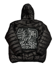 SKY DA LIMIT BLACK VIRGIN MARY PUFFER JACKET