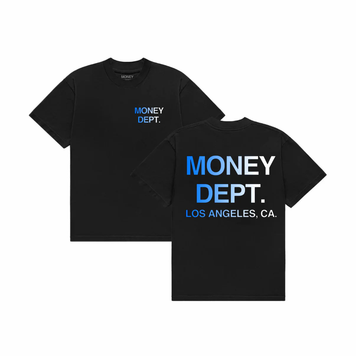 MONEY DEPT TWO TONE ROYAL BLUE & WHITE TEE