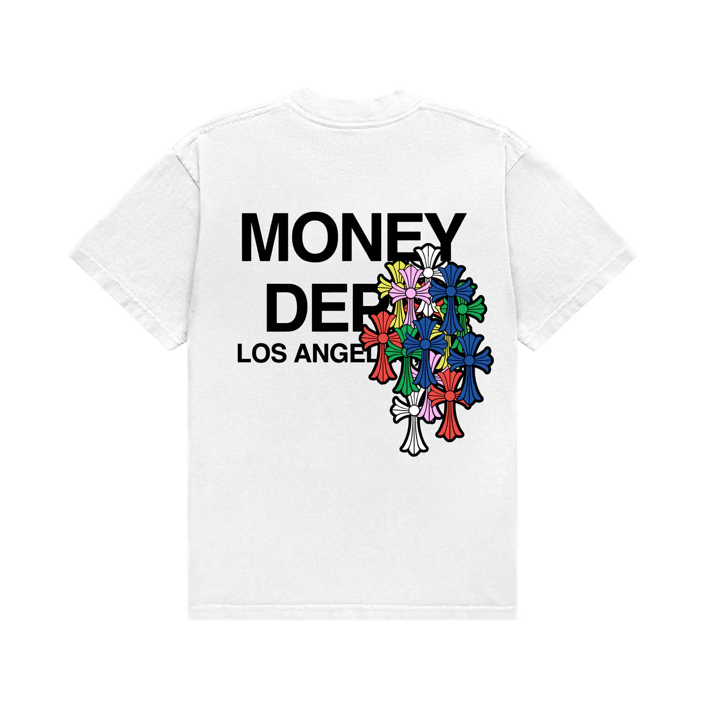 MONEY DEPT COLOR CROSSES WHITE TEE
