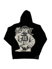 SKY DA LIMIT GREY/WHITE CHAPO BLACK HOODIE