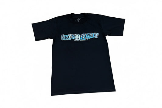 SKYS DA LIMIT BLUE CAMO BLACK T-SHIRT