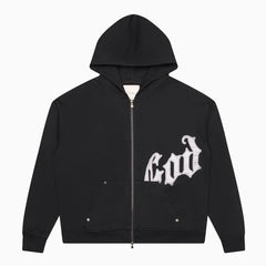 GODSPEED BLACK WHITE SATIN SWEATSUIT (TOP & BOTTOM)