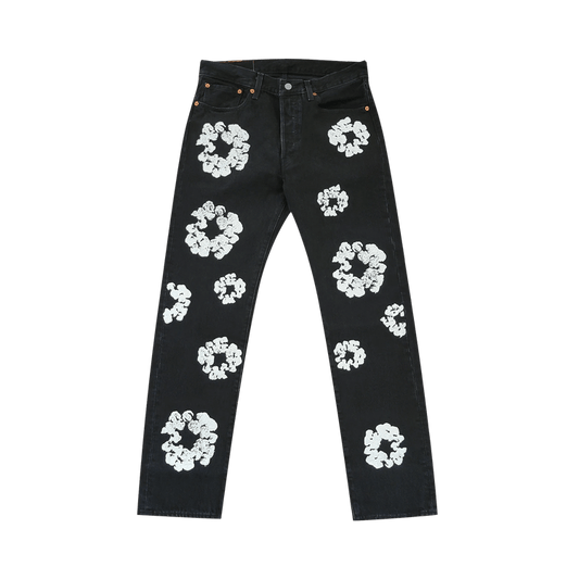DENIM TEARS BLACK/WHITE DENIM PANTS (PRE-OWNED) GREAT CONDITION