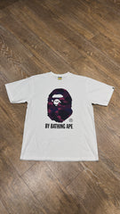 (DAILY DEAL) WHITE/PURPLE CAMO BAPE SHIRT (SIZE XL) (BRAND NEW)