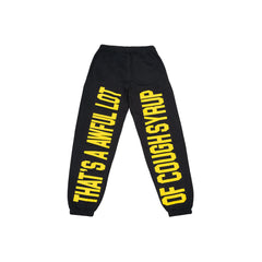 AWFUL LOT OF COUGH SYRUP CLASSIC SWEATPANTS (BLACK/YELLOW)