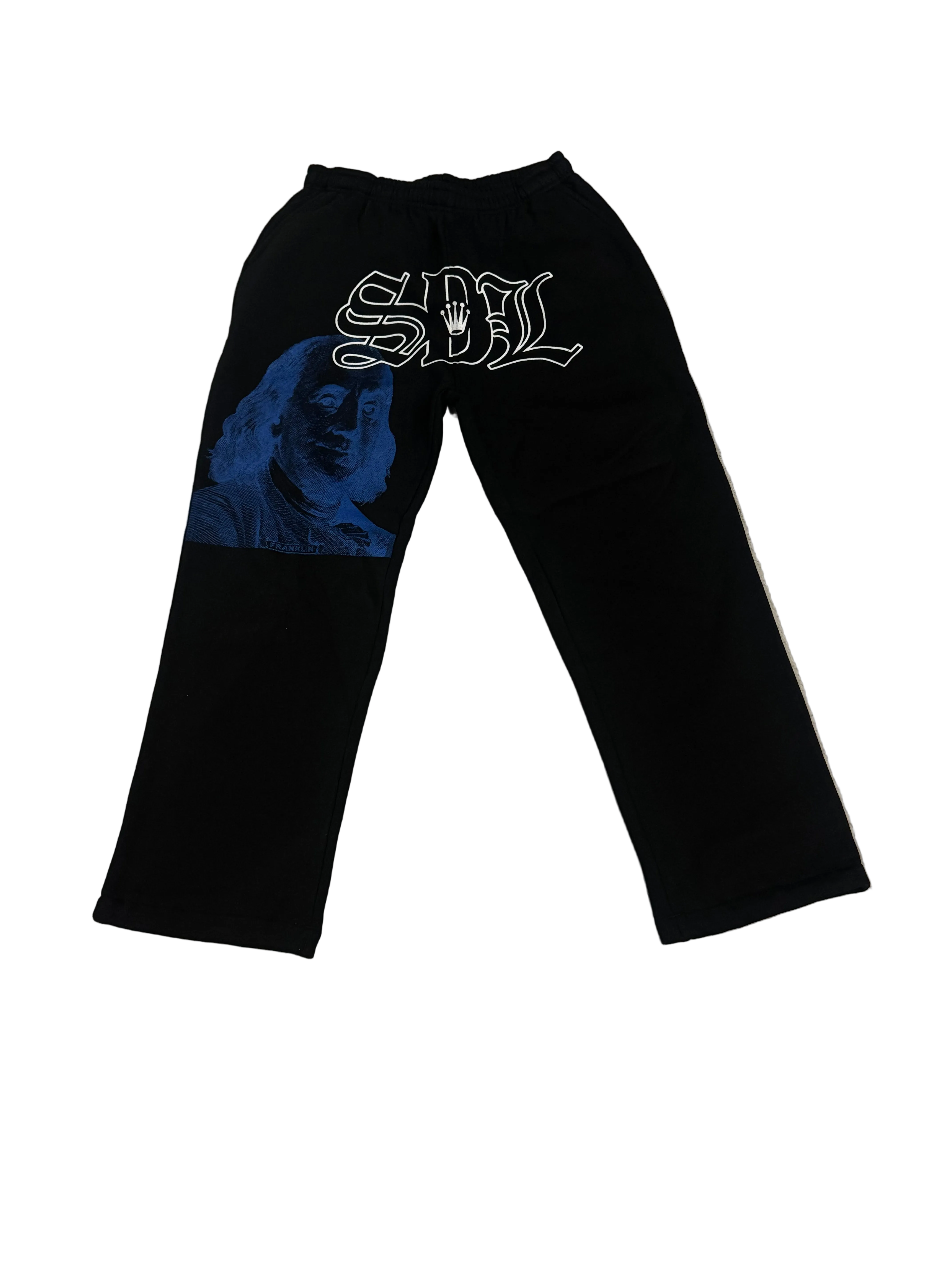 SKY DA LIMIT BLUE BENJAMIN BLACK SWEATPANTS