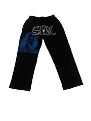 SKY DA LIMIT BLUE BENJAMIN BLACK SWEATPANTS