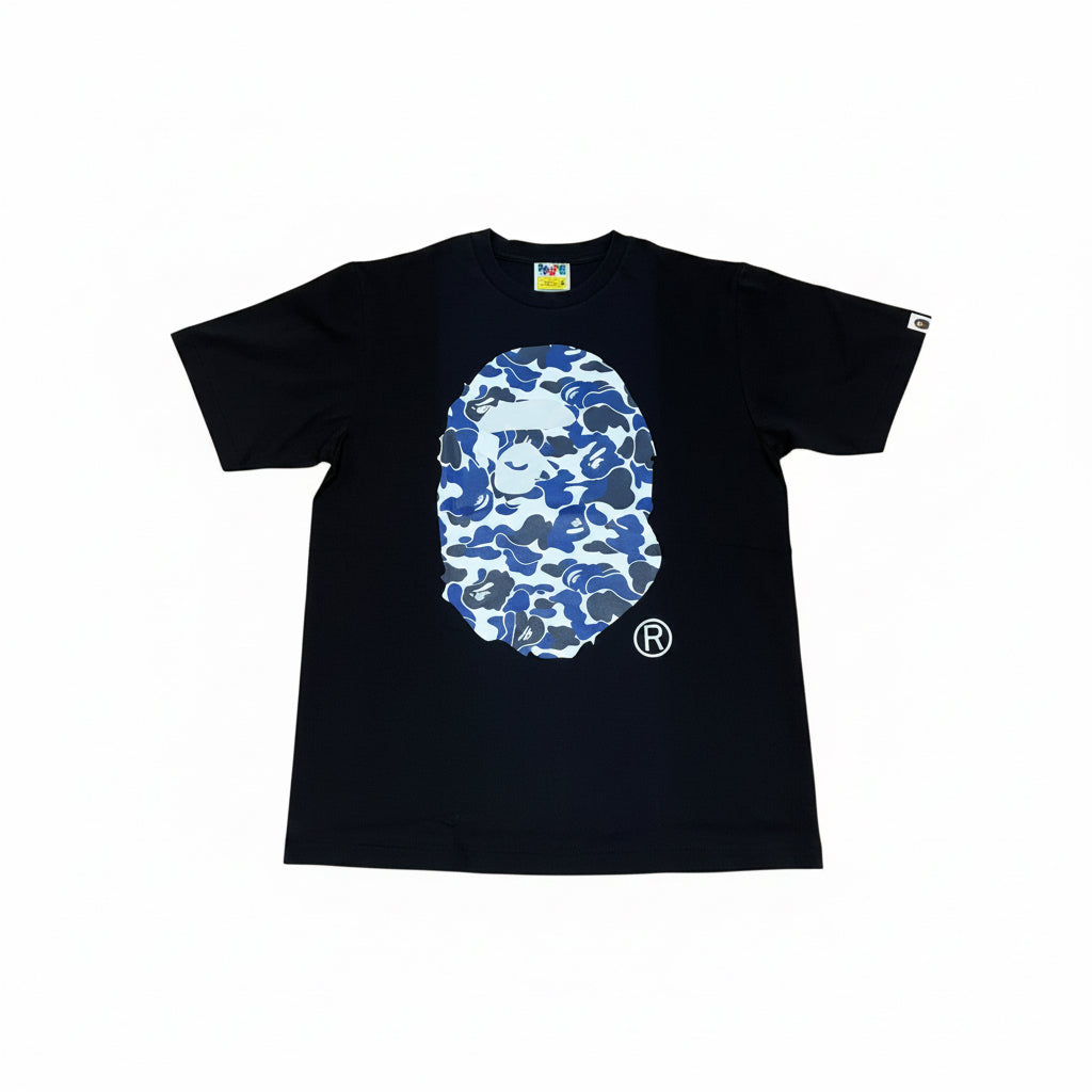 BAPE APE HEAD BLACK BLUE T-SHIRT
