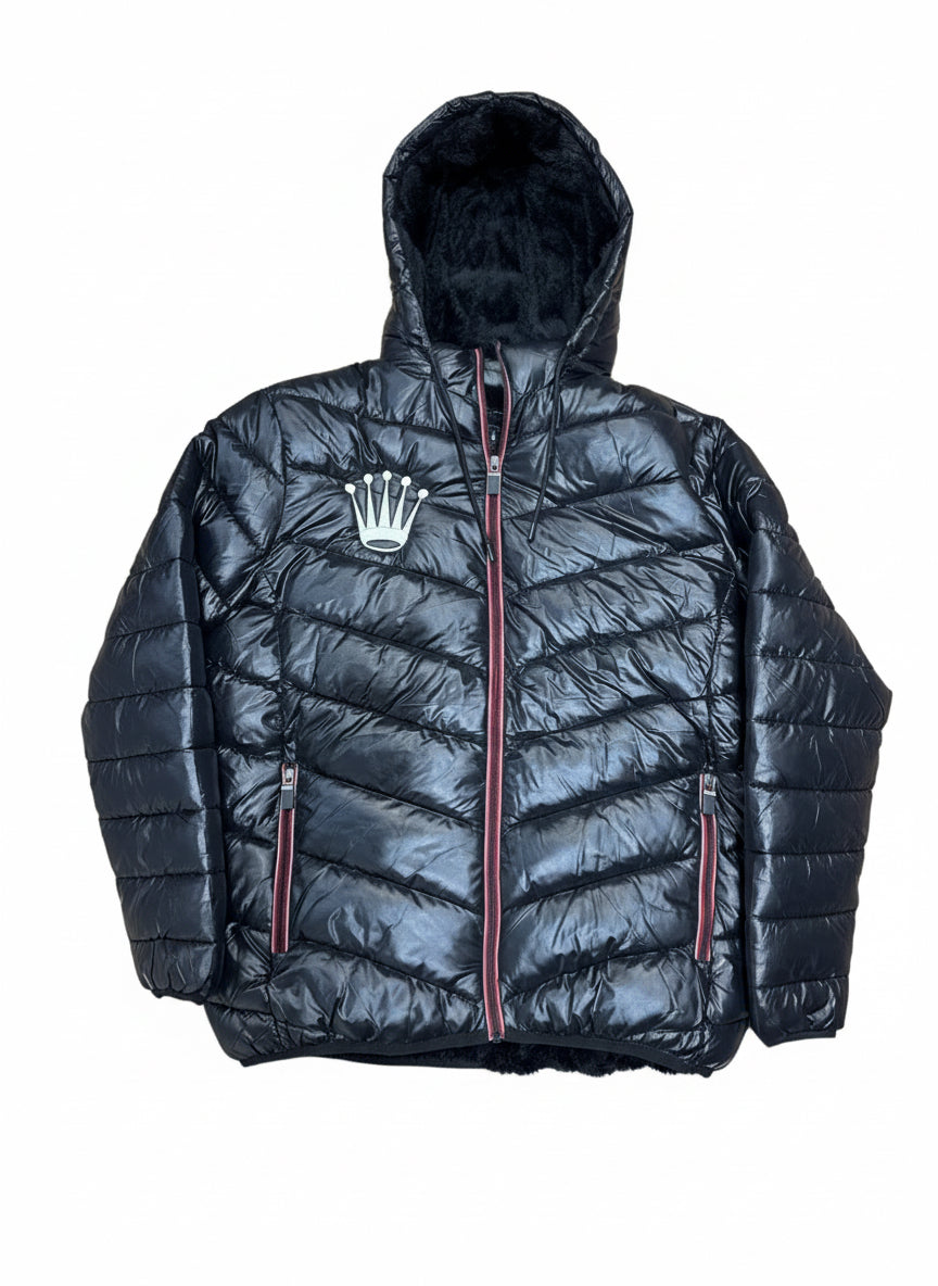 SKY DA LIMIT BLACK CROWN/CHROME PUFFER JACKET