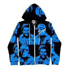 ASAALI CARTEL ZIP UP HOODIE BLUE