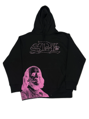 SKY DA LIMIT PINK RHINESTONE CROWN BLACK HOODIE
