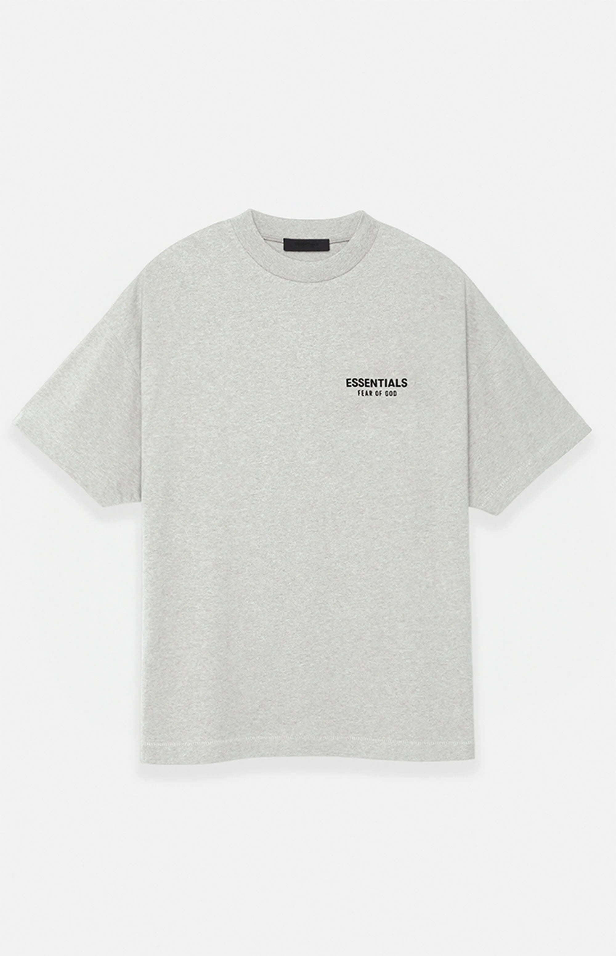 ESSENTIALS LIGHT HEATHER GREY TEE SHIRT