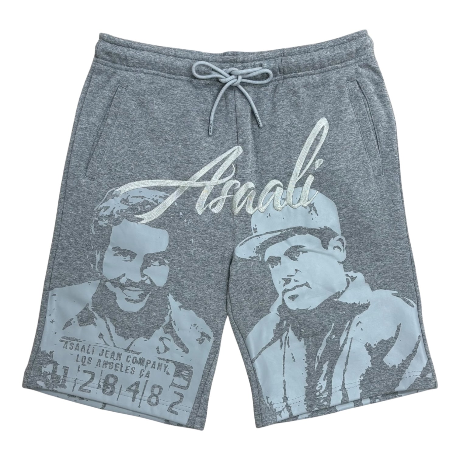 ASAALI GREY MONOCHROME CARTEL SHORTS