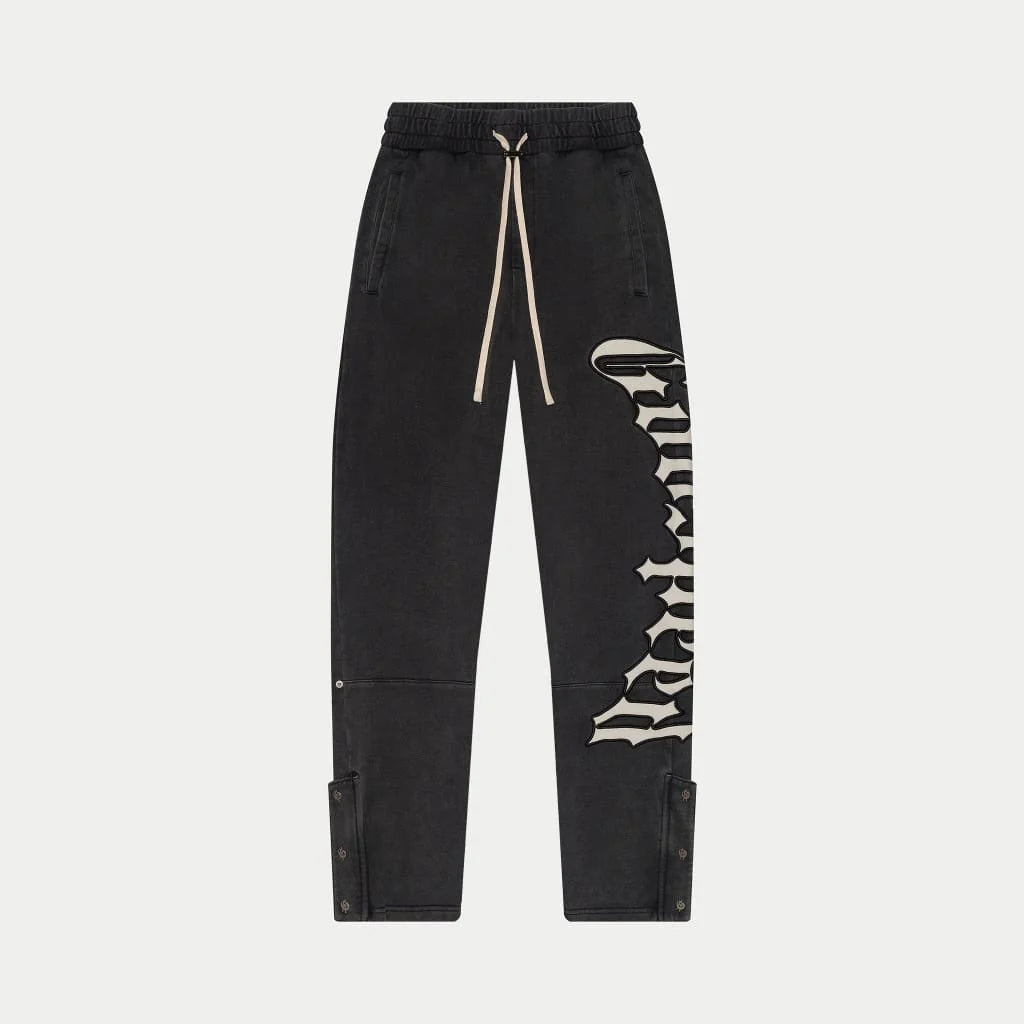 GODSPEED BLACK WHITE SATIN SWEATSUIT (TOP & BOTTOM)