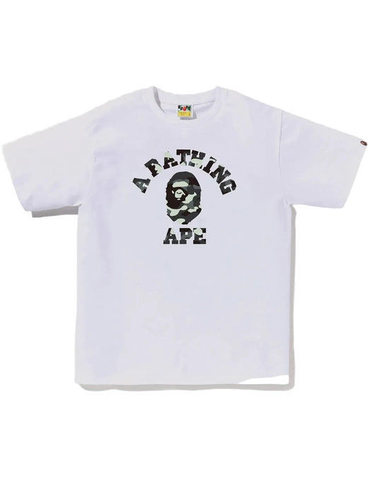 BAPE CAMO COLLEGE WHITE TEE (GLOW IN THE DARK)