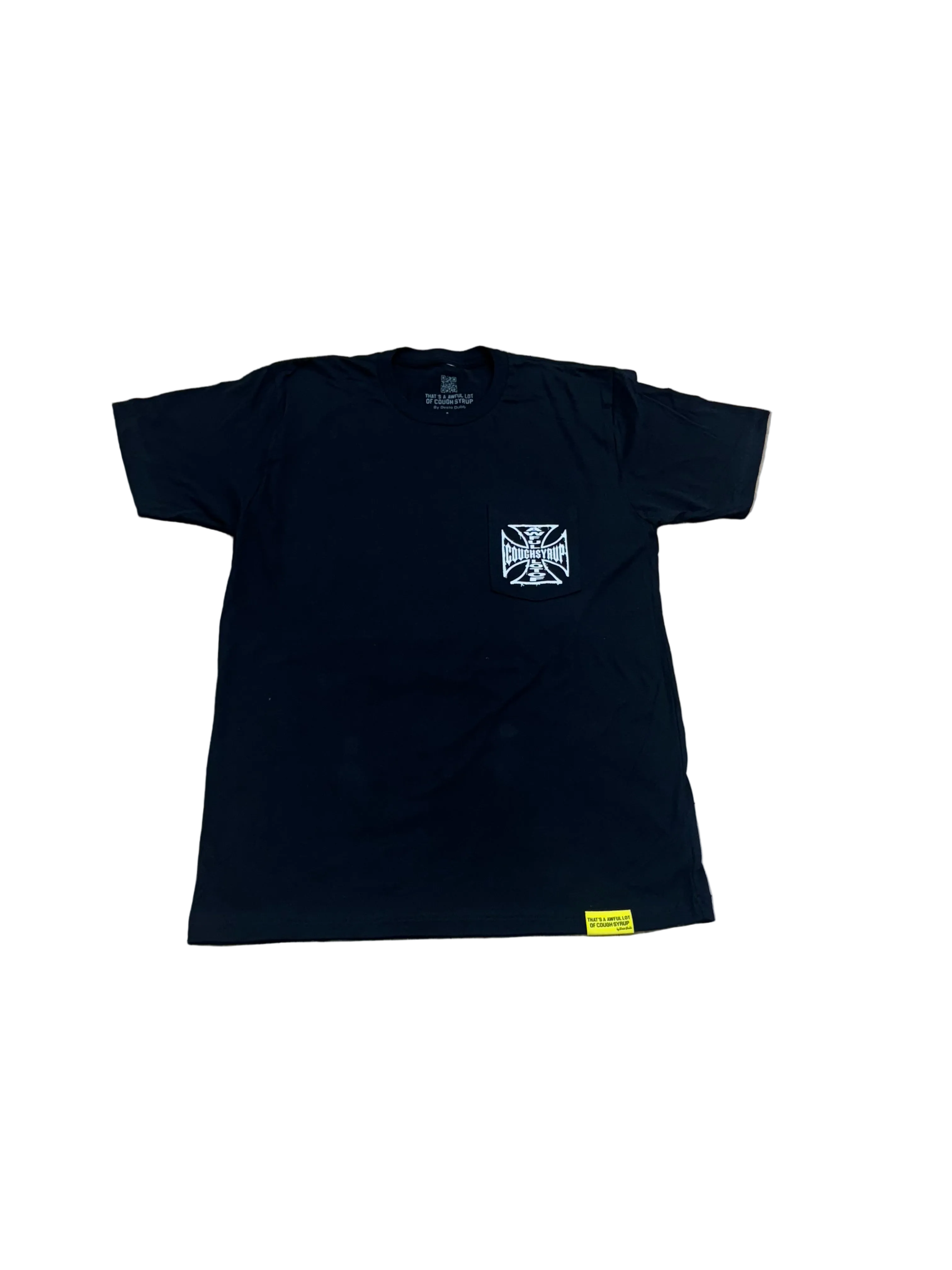 AWFUL LOT OF COUGH SYRUP CROSS BLACK T-SHIRT