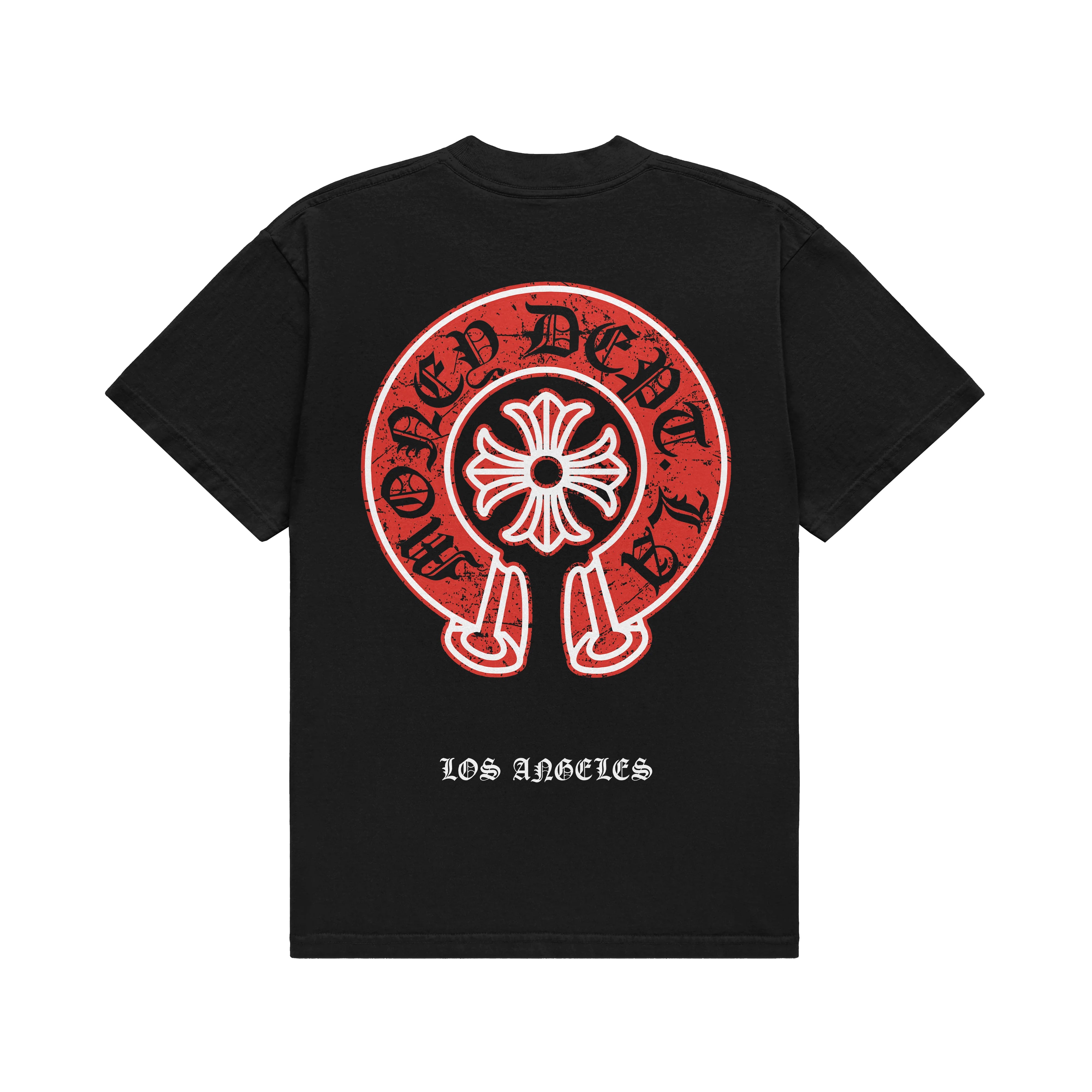 MONEY DEPT BLACK & RED OLD ENGLISH TEE