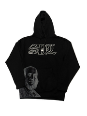 SKY DA LIMIT GREY/WHITE CHAPO BLACK HOODIE