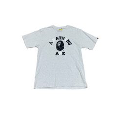 BAPE CLASSIC LOGO MULTI COLOR GREY T-SHIRT