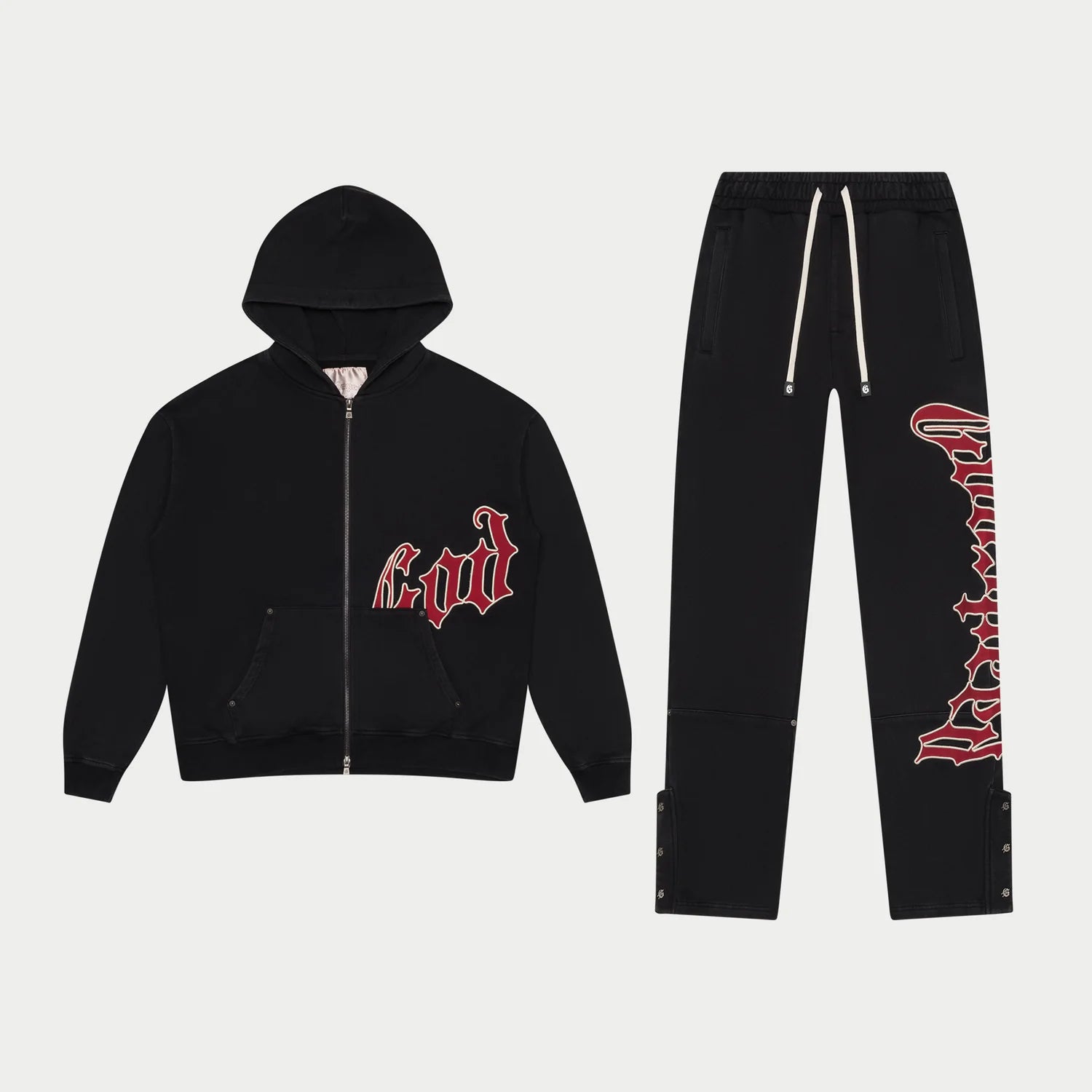 GODSPEED SWEATSUIT BLACK/RED V2 (TOP & BOTTOM)