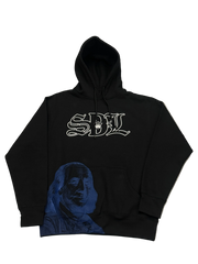 SKY DA LIMIT BLUE VIRGIN MARY BLACK HOODIE