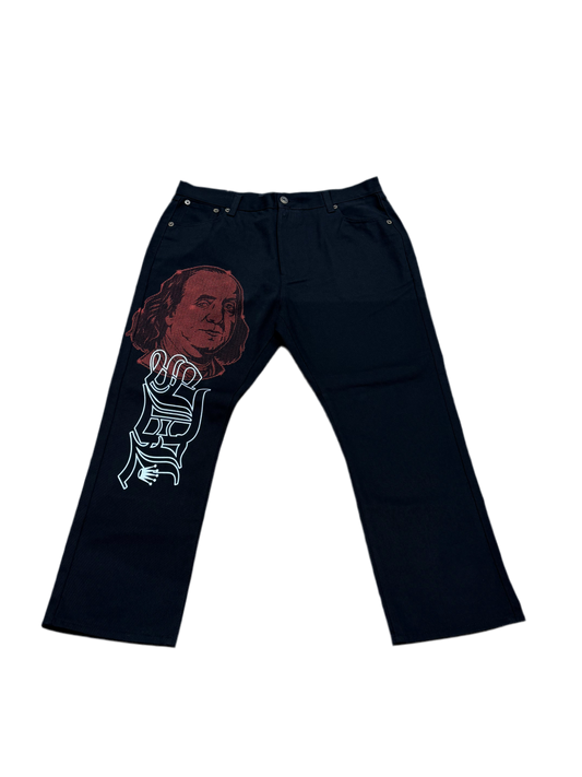 SKY DA LIMIT DIAMONDS RED BENJAMIN BLACK JEANS
