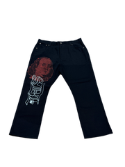 SKY DA LIMIT DIAMONDS RED BENJAMIN BLACK JEANS