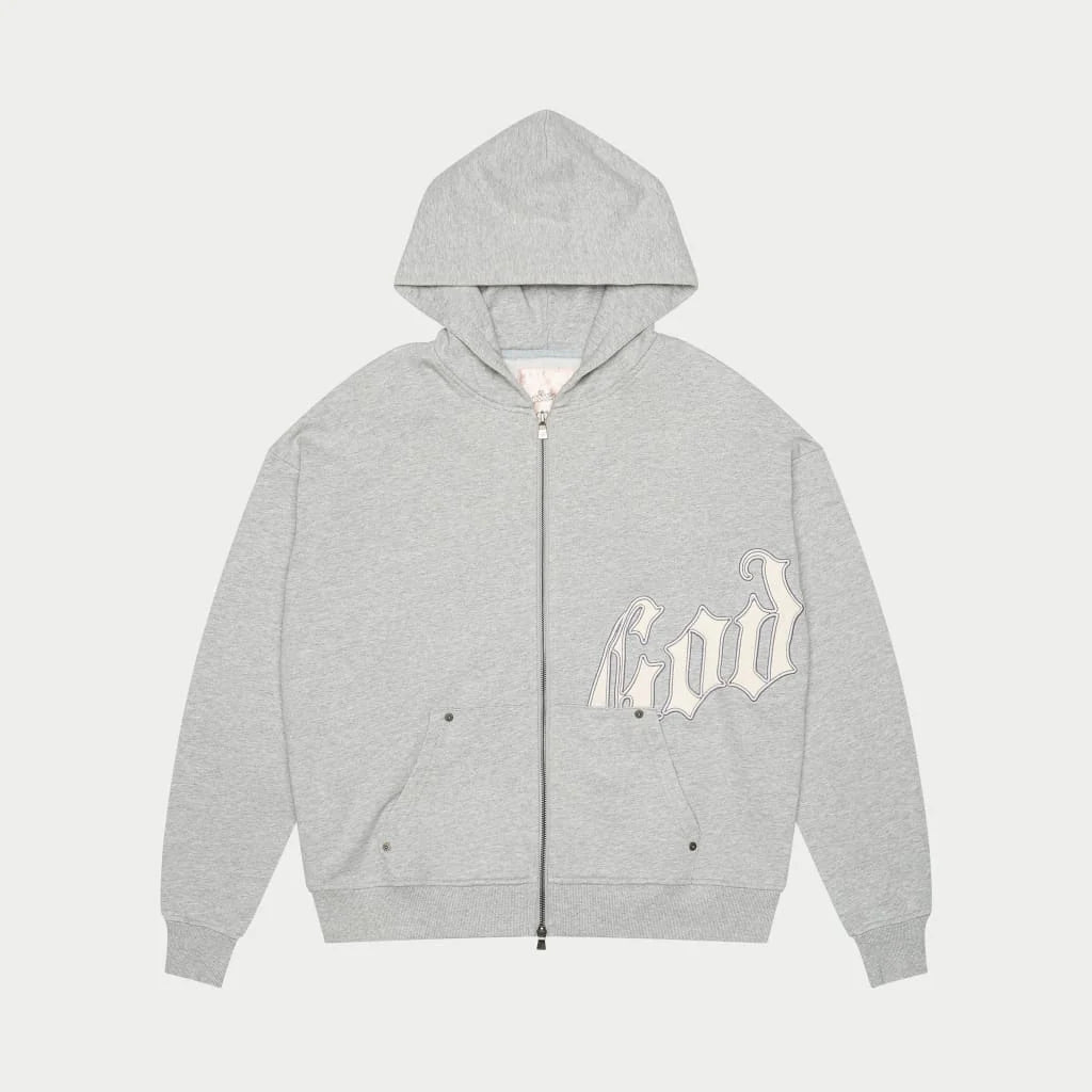 GODSPEED SWEATSUIT GREY SILVER SATIN (TOP & BOTTOM)