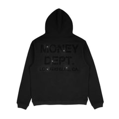 MONEY DEPT BLACK&BLACK RHINESTONE HOODIE