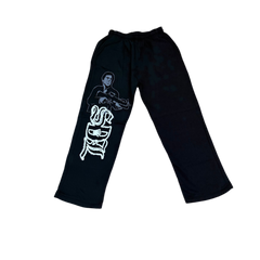 SKY DA LIMIT TONY MONTANA BLACK SWEATPANTS