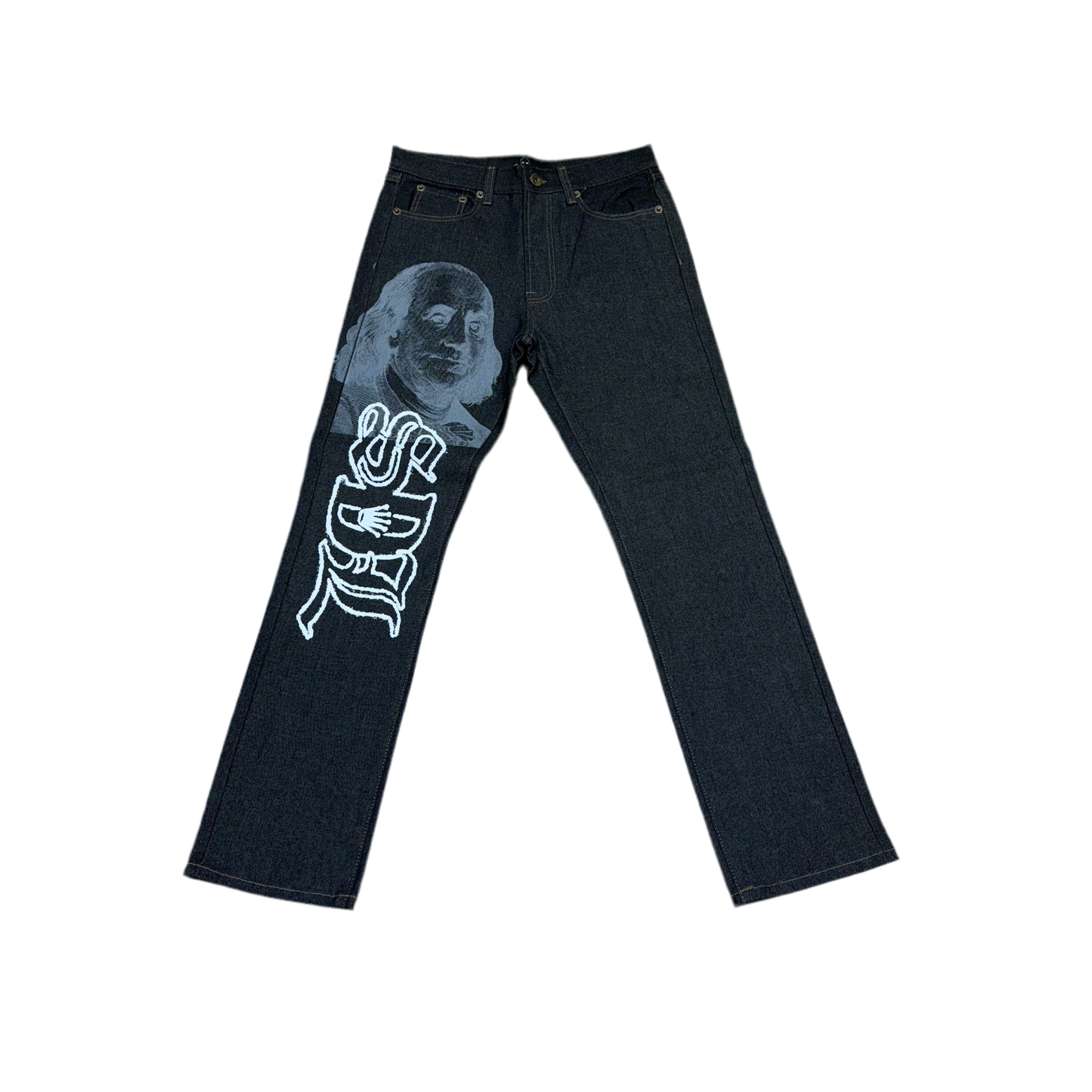 SKY DA LIMIT GREY BENJI/WHITE PAINT CHARCOAL JEANS