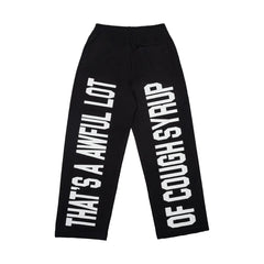 AWFUL LOT OF COUGH SYRUP FLARE CLASSIC SWEATPANTS (BLACK)