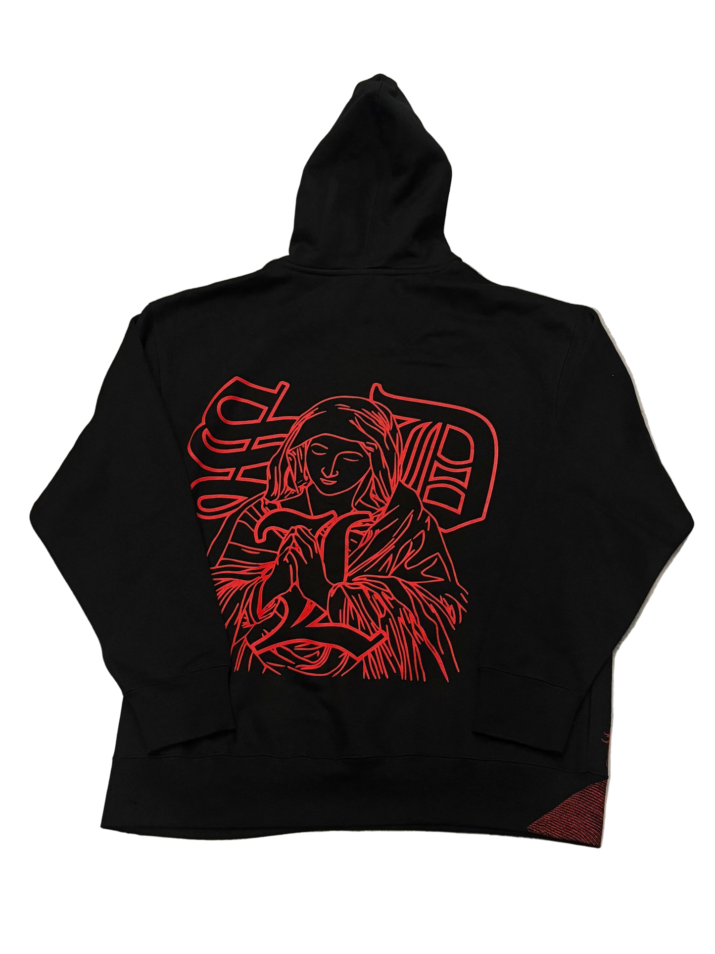 SKY DA LIMIT RED VIRGIN MARY BLACK HOODIE