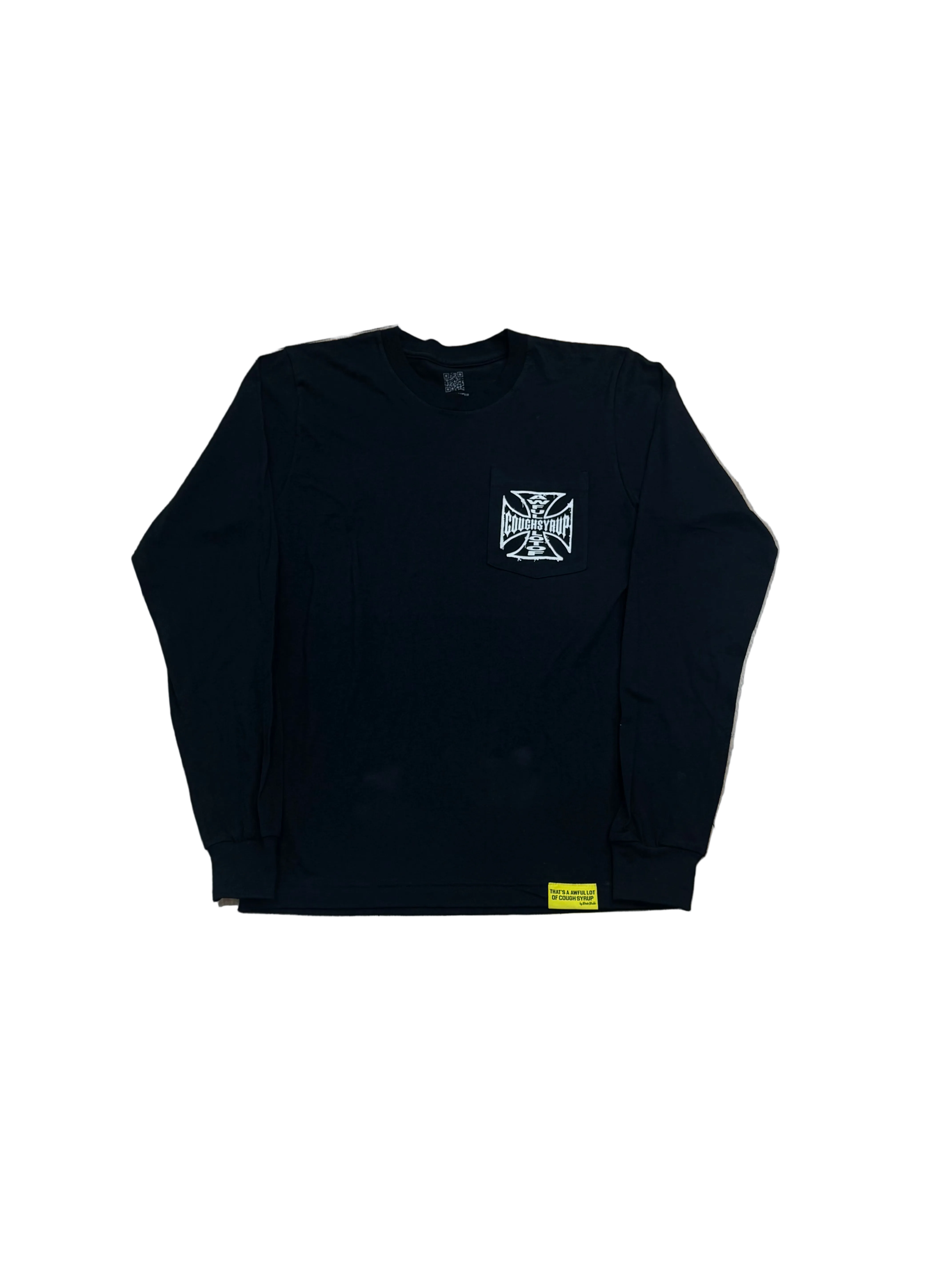 AWFUL LOT OF COUGH SYRUP LONG SLEEVE CROSS T-SHIRT