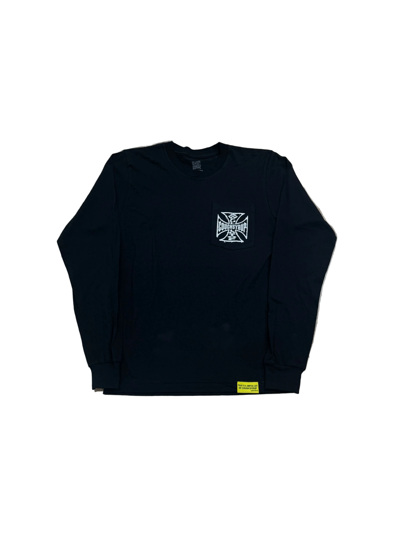AWFUL LOT OF COUGH SYRUP LONG SLEEVE CROSS T-SHIRT