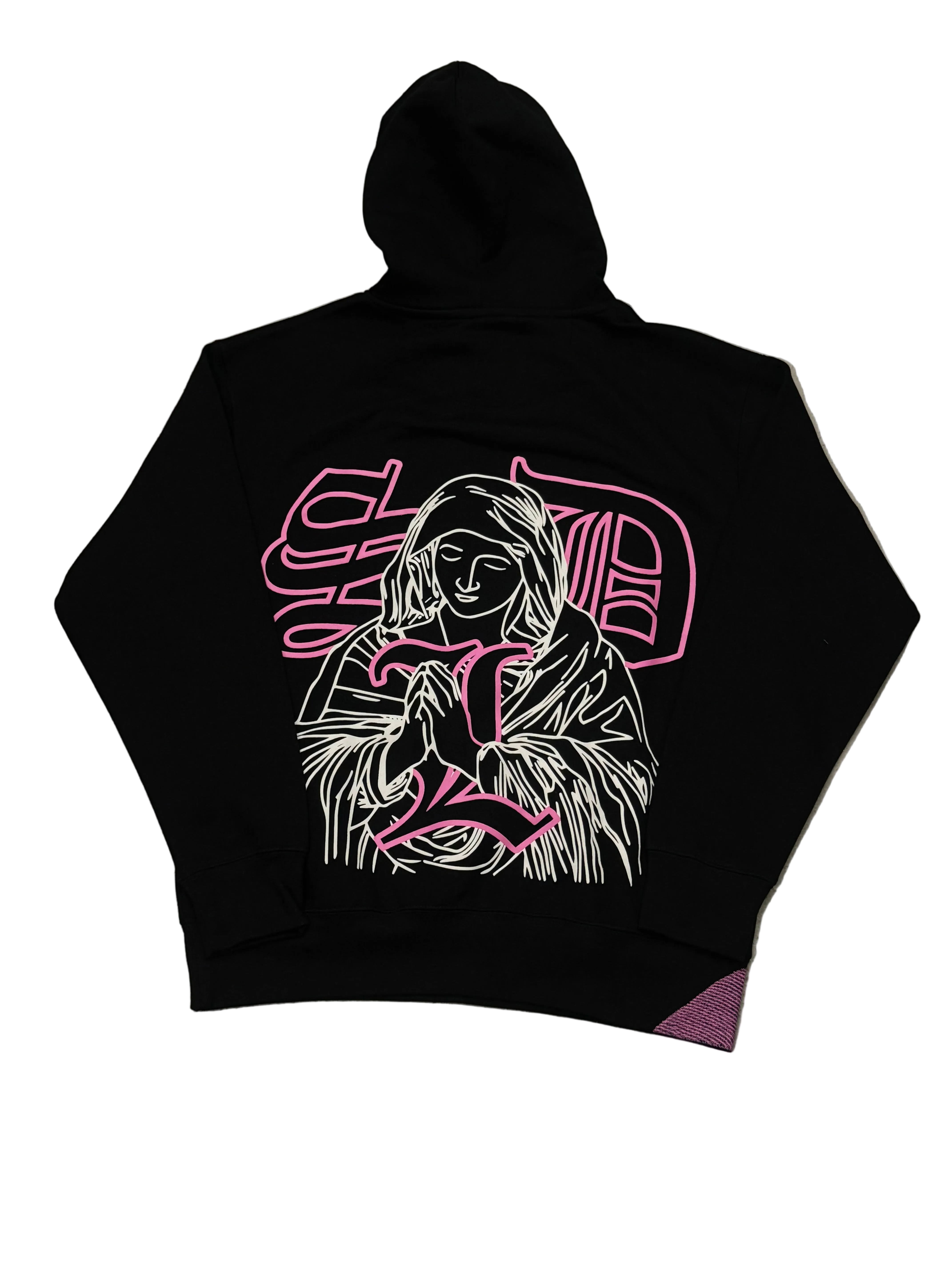 SKY DA LIMIT PINK/WHITE VIRGIN MARY BLACK HOODIE