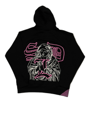 SKY DA LIMIT PINK/WHITE VIRGIN MARY BLACK HOODIE