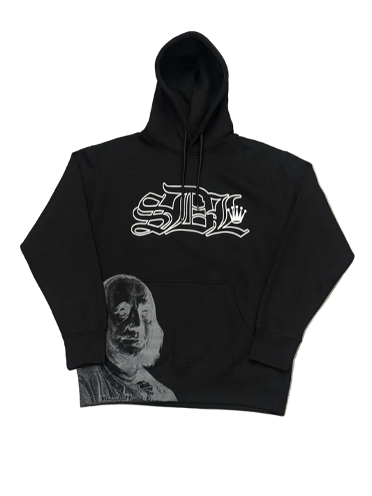 SKY DA LIMIT WHITE/GREY VIRGIN MARY BLACK HOODIE