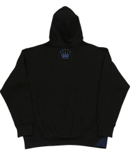 SKY DA LIMIT BLUE CROWN RHINESTONE BLACK HOODIE