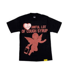 AWFUL LOT OF COUGH SYRUP VALENTINES BLACK T-SHIRT