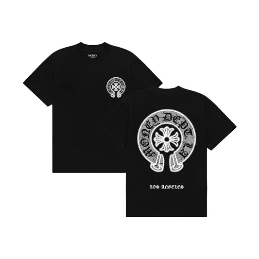 MONEY DEPT OLD ENGLISH GREY T-SHIRT