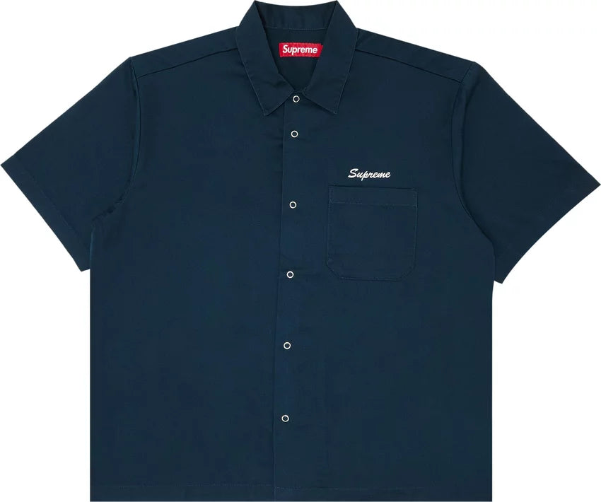 Supreme Margaret Keane Teardrop Short-Sleeve Work Shirt 'Navy'