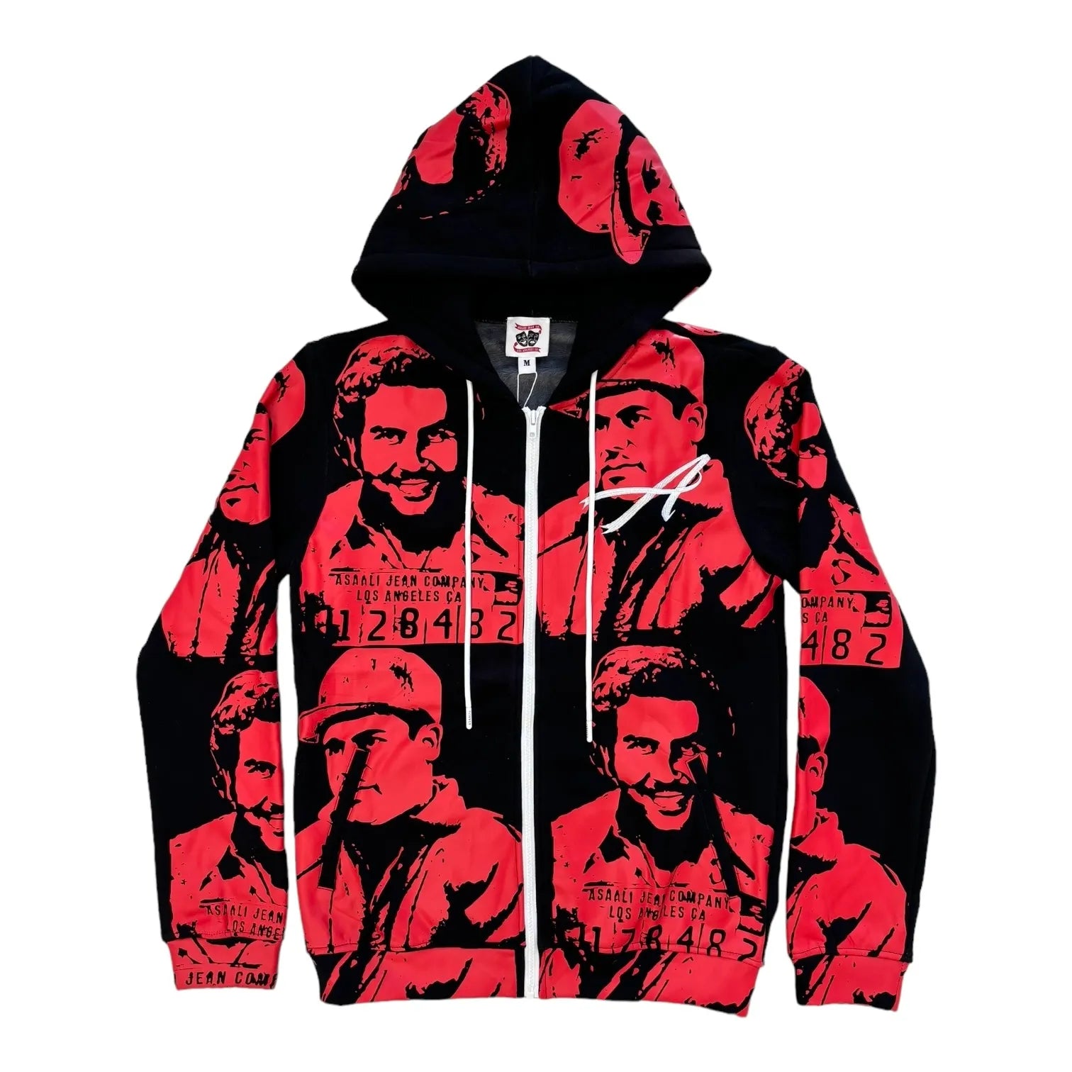 ASAALI OG CARTEL ZIP UP HOODIE INFRARED RED