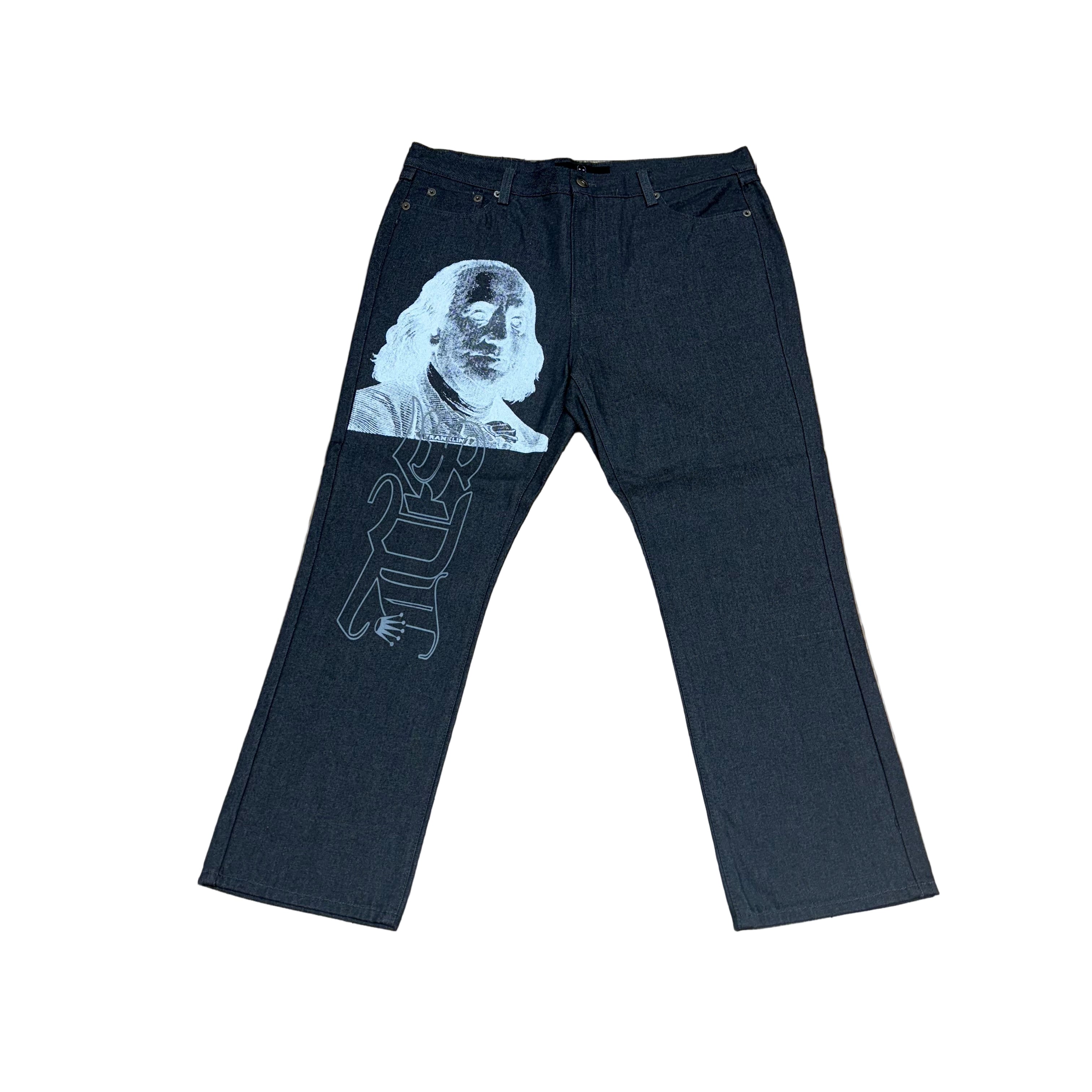 SKY DA LIMIT CHARCOAL / WHITE JEANS