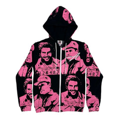 ASAALI OG CARTEL ZIP UP HOODIE PINK