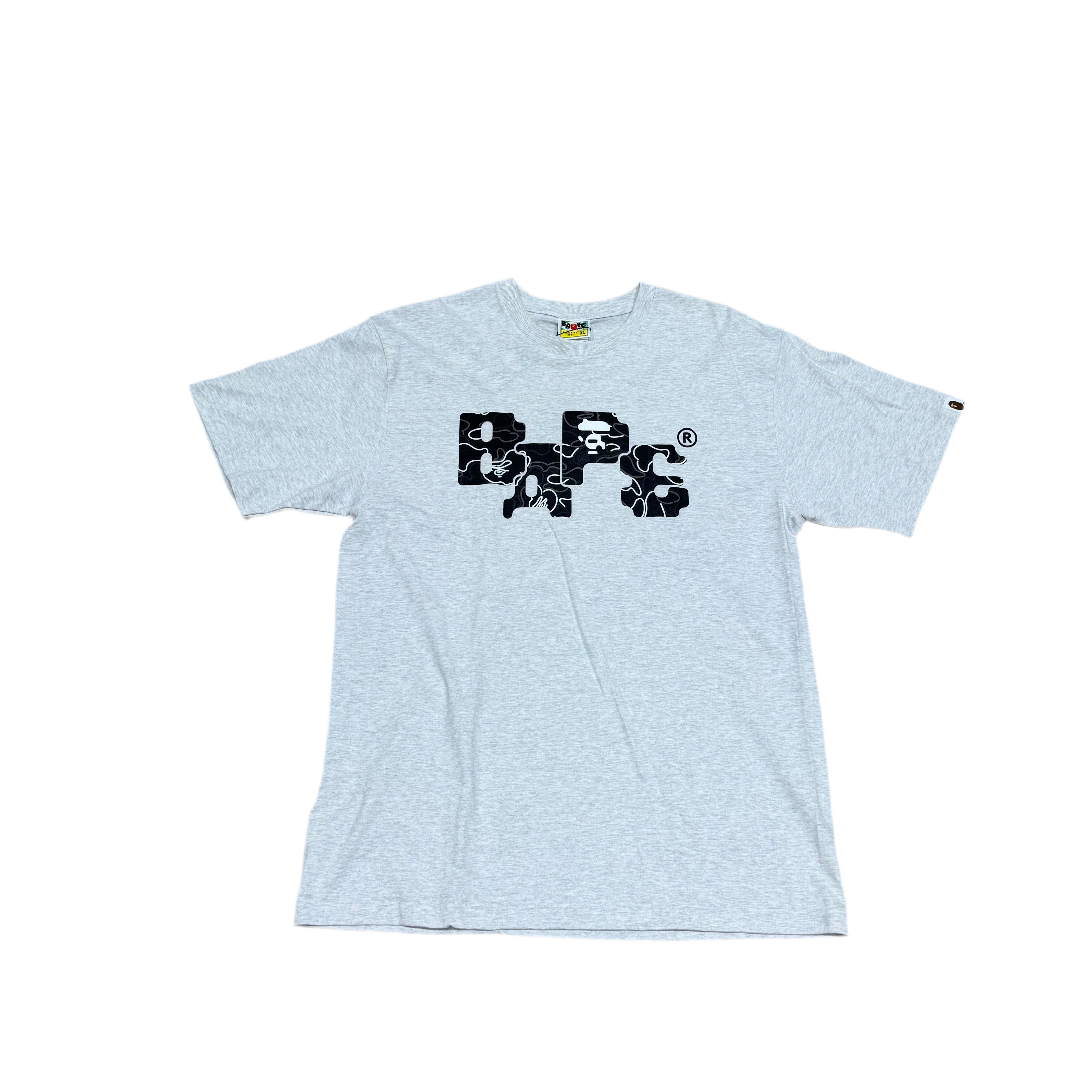 BAPE LIGHT GREY LOGO T-SHIRT